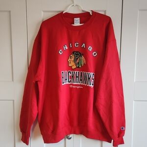 *NWT* Champion Men’s Chicago Blackhawks Red Crewneck Sweatshirt